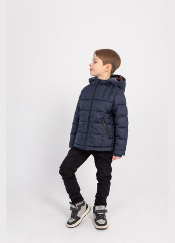 Комбинированная демисезонная двухсторонняя куртка синий Cvetkov Робби