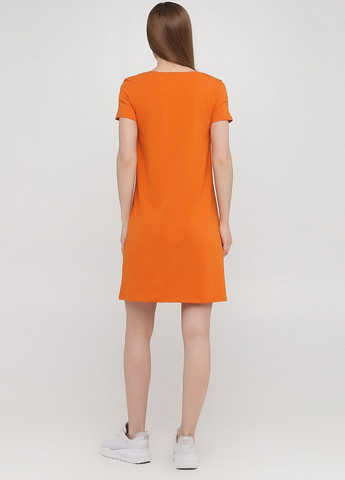 Оранжевое кэжуал платье C&A однотонное