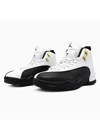 КРОССОВКИ ЖЕНСКИЕ NIKE AIR JORDAN 12 RETRO WHITE/BLACK НАЙК АИР ДЖОРДАН БЕЛЫЕ No Brand белые демисезоны (392025978)