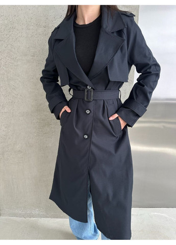 Жіночий стильний тренч із бавовни на підкладці — базова модель для сучасних образів (заміри в описі) GD/GL Модний простір на гудзиках демісезон (368760623)