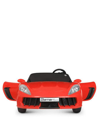 Дитячий електромобіль до 100 кг для дітей від 6 років з музикою та світлом червоний 2-місний Bambi Racer (368760203)