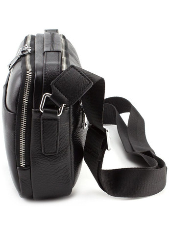 Чорна чоловіча барсетка з телячої шкіри 7711-1A black Marco Coverna (303830067)