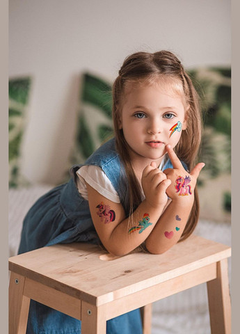 Набор временных водостойких тату Ne Tattoo "Принцесса селестия" с блестками. No Brand (313453274)