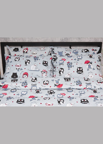 Комплект постельного белья Бязь Gold Люкс «» двуспальный 175х210 наволочки 2х70х70 (MS-820005467) Moon&Star Owls Gray (296909627)