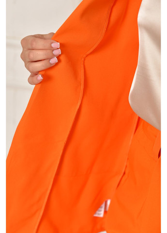 Оранжевый женский пиджак женский однотонный оранжевого цвета Let's Shop однотонный - демисезонный