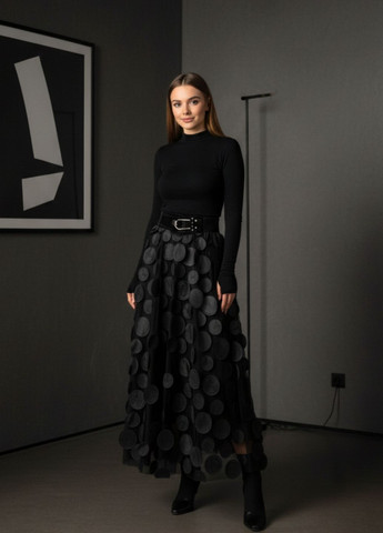 Спідниця жіноча з аплікацією однотонна Fashion (368468404)