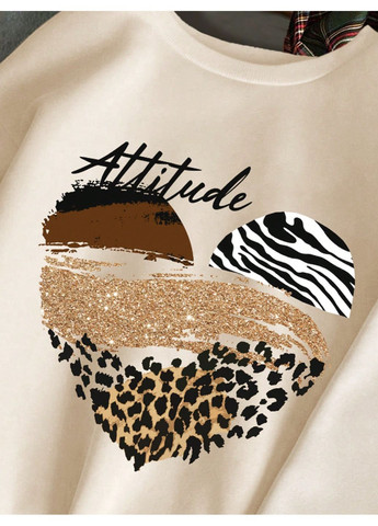 Бежевий світшот SHEIN однотонний (372807088)