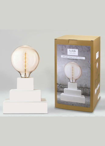 Винтажная настольная лампа MUSE с белым цементным пьедесталом 40 Вт 17.4см Белый No Brand (301221936)