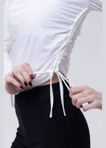 Молочная демисезонная женская блуза с длинным рукавом цвет молочный цб-00233762 TILLE