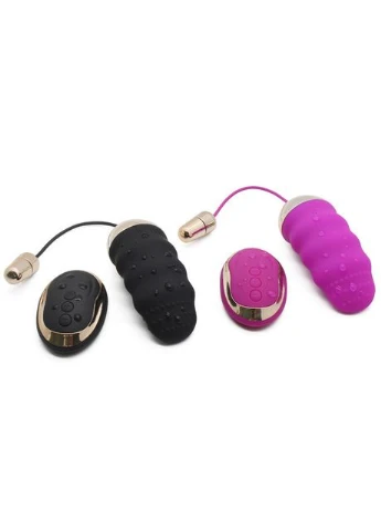 Віброяйцо кульки кегеля на пульті з вібрацією і USB зарядкою Jump Egg Tenon Рожевий No Brand (303911709)
