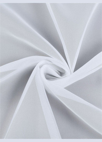 Тюль готовий пошитий білий однотонний шифон на тасьмі, 2.7 х 3м No Brand (316457647)