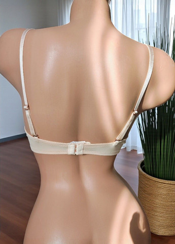 Бежевий балконет бюстгальтер з м'якою чашкою marta FS з кісточками поліамід