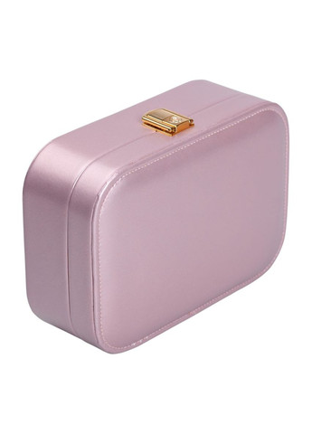 Скринька для прикрас з еко шкіри із дзеркалом органайзер для ювелірних виробів рожева для жінок та дівчат ProDobro (364192194)