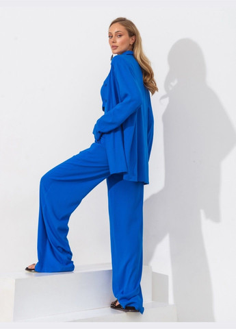 костюм-тройка синего цвета свободного кроя Dressa (293486201)