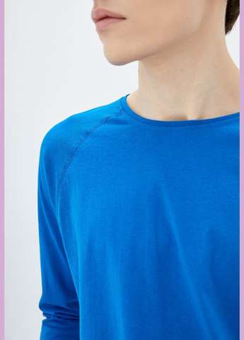 Темно-синий демисезонный повседневный лонгслив HiBrand