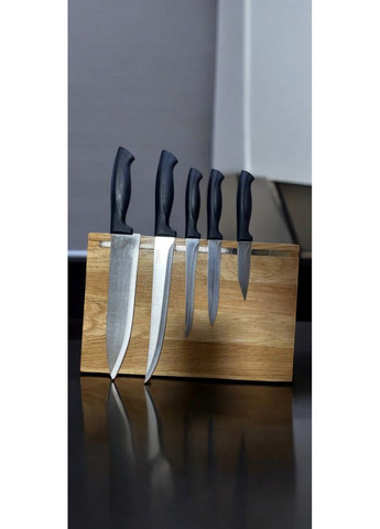 Магнітна кухонна дерев'яна дубова дошка підставка для ножів 30x20 см. No Brand (362193172)