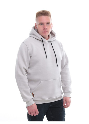 Худі чоловіче сіре на зимовому флісі JEANSclub Пряма (304028333)