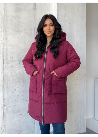 Бордовое зимнее Теплое зимнее пальто Sofia