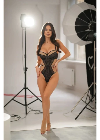 Боді з м’якої сітки з мережевом чорного кольору 37053 80C No Brand (399492733)