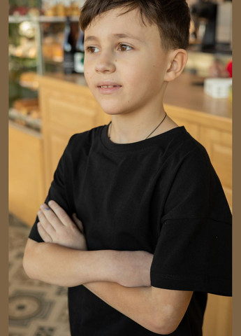 Чорна літня футболка чорна оверсайз для хлопчика IRmAS оверсайз