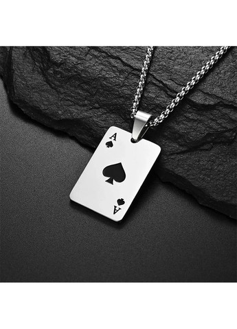Модная стальная подвеска покерная карта Туз пик червь кулон в стиле Хип-хоп No Brand (338436368)