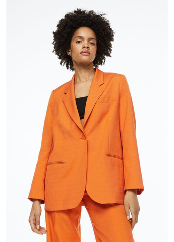 Оранжевый женский жакет H&M однотонный - демисезонный