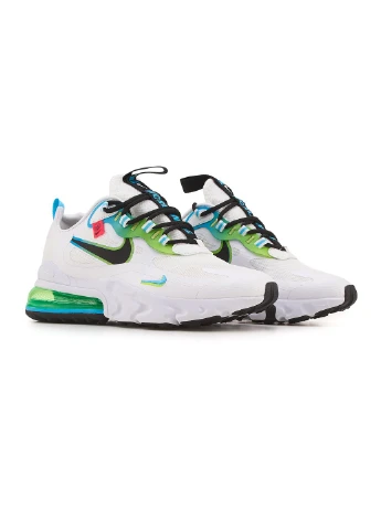 Білі кросівки чоловічі nike air max 270 react ww white green blue найк аір макс 270 білі демісезон No Brand