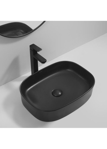 Раковина накладная Premium BEVEL-0103 BLACK 510х370х120mm (MP6520) Mixxus (332054368)