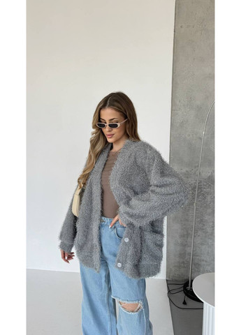 Серый демисезонный кардиган MonCher