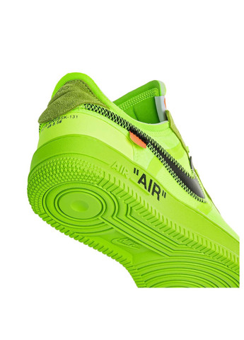 Салатовые демисезонные кроссовки мужские x off white 1 low green, вьетнам Nike Air Force