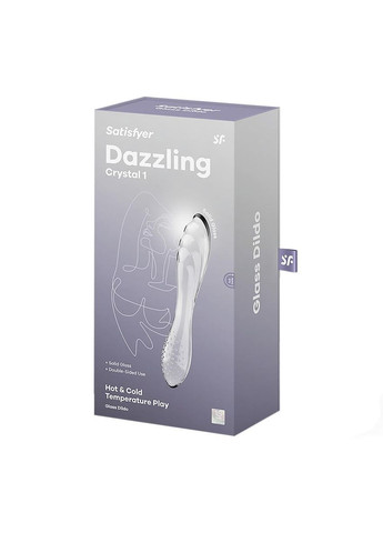 Скляний фалоімітатор Dazzling Crystal 1 Transparent прозорий Satisfyer (347315097)