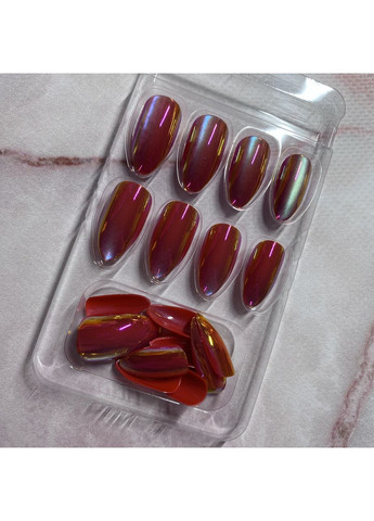 Накладні нігті, котяче око з ефектом втирки, набір 24 шт No Brand (372114380)