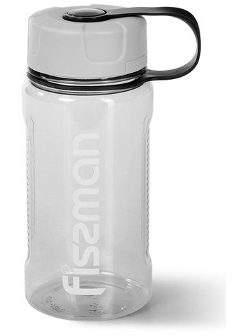 Спортивна пляшка 650мл пластикова сіро-блакитна для активного відпочинку та занять спортом напувалка Fissman (368978867)