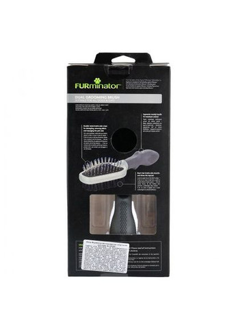 Расческа-щетка для кошек и собак, двухсторонняя, с резиновой ручкой и защитными шариками (691663) Furminator (330222355)