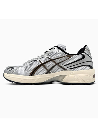 Серые демисезонные кроссовки мужские и женские Asics Gel-1130 grey white | Асікс Гель-1130
