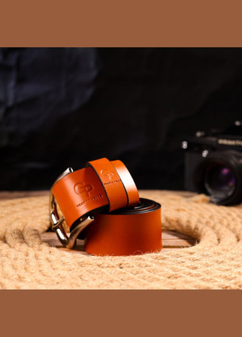 Чоловічий ремінь шкіряний 21472 Рудий Grande Pelle (302972220)