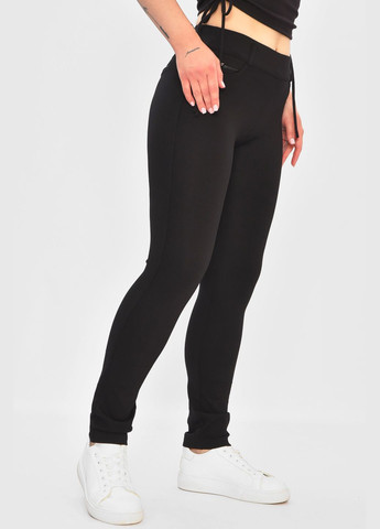 Лосины женские однотонные черного цвета Let's Shop (338370842)