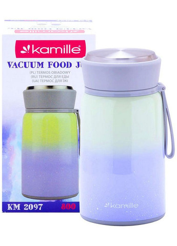 Термос пищевой Градиент из нержавеющей стали с ложкой 19,5 см Kamille (289463817)