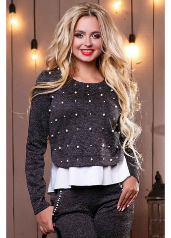 Чорний світшот-кофта 920-2.2501 Seventeen (348136229)