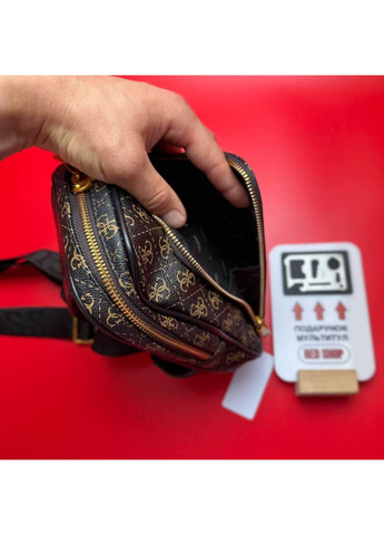 Сумка-слінг /Мессенджер через плече Guess чоловічий/ Барсетка для чоловіків Guess Гесс Гуес Коричневий No Brand (361668567)