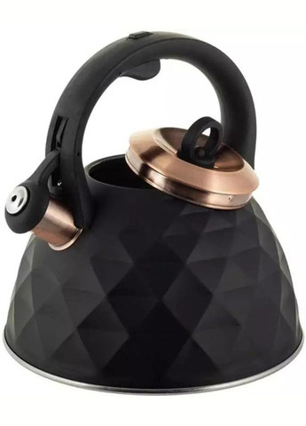 Чайник Whistling Kettle Black Сrystal 3л из нержавеющей стали со свистком Kamille (372173224)