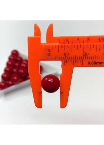 (20 грамм) Бусины пластик Ø10 мм, Цвет - Красный Plus-plus (352744598)