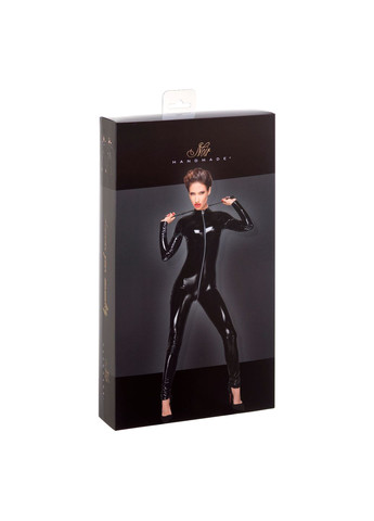 Комбинезон с мокрым эффектом F188 PVC overall, CherryLove Noir Handmade чёрный полиамид, эластан