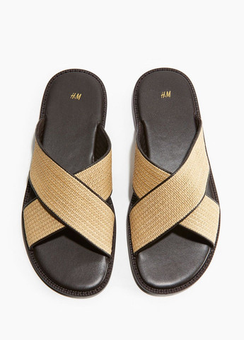 Бежевые кэжуал шлепанцы H&M