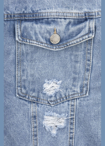 Голубая демисезонная куртка джинсовая No Brand