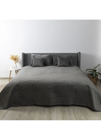 Евро покрывало 220*240 см велюровое гипоаллергенное Серое (24380220240) ТЕП (364237717)