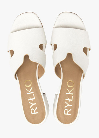 Белые шлепанцы Rylko