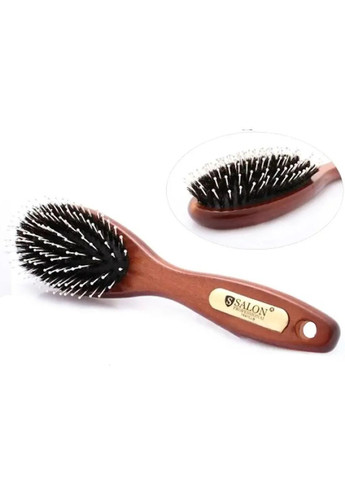 Дерев'яна масажна щітка-бомбаж натуральний ворс (7697CLB) Salon Professional (299484439)