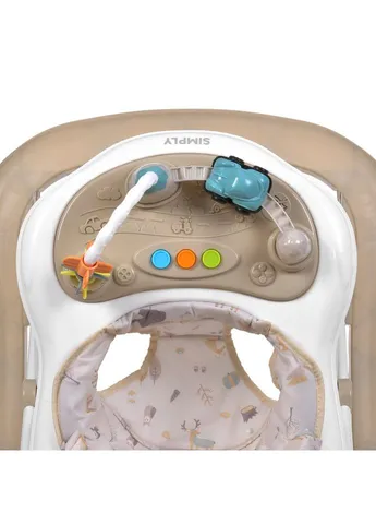 Детские Ходунки SIMPLY ME 1215 Beige, с погремушками, музыкальная Bambi (401465631)