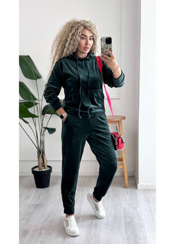 Спортивний костюм з велюру з капюшоном та кишенею кенгуру DK/DL Мода без кордонів (355267525)